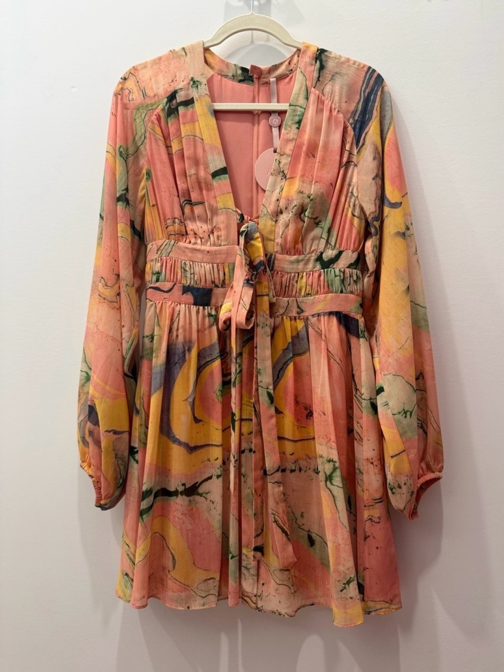 NWT Alexis Tessie watercolor Mini Dress